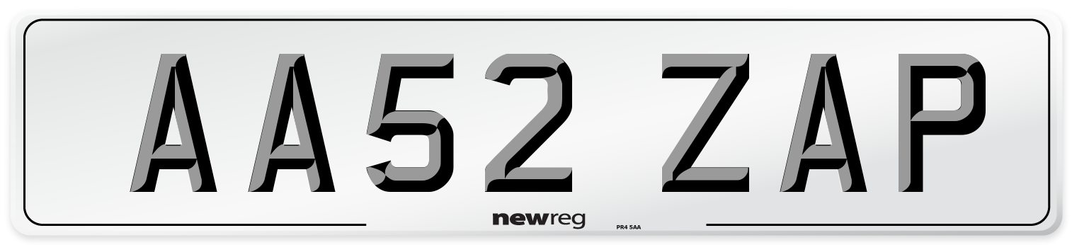 AA52 ZAP Number Plate from New Reg